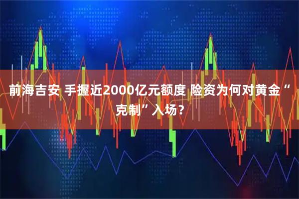 前海吉安 手握近2000亿元额度 险资为何对黄金“克制”入场？